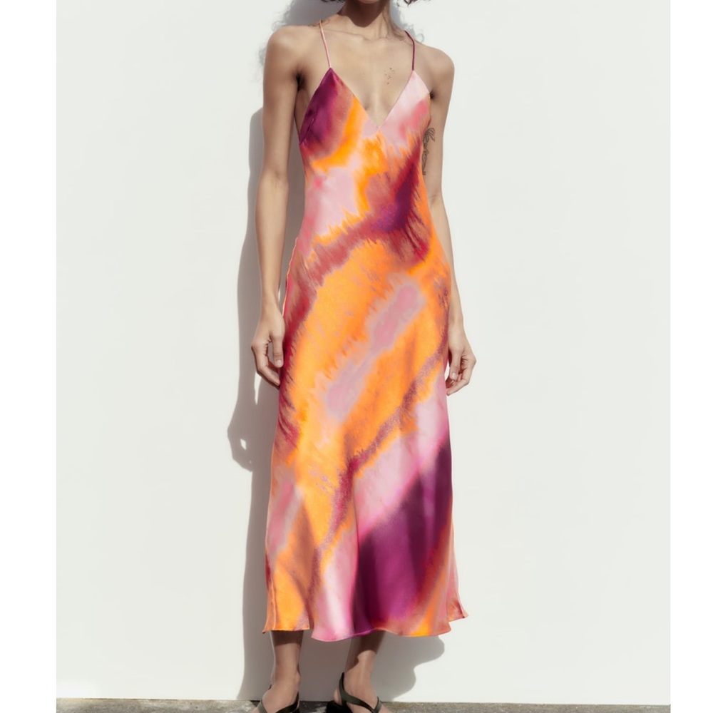 Zara Satin Lingerie Style Dress